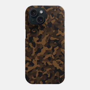 black and brown camouflage Phone Case