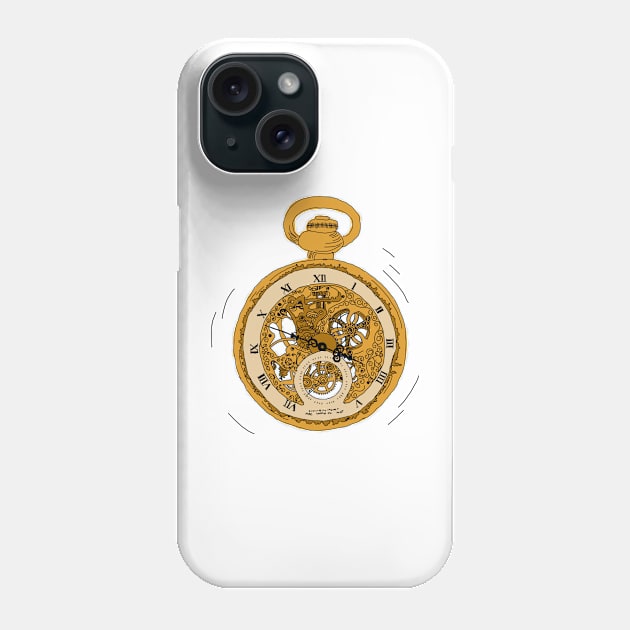 Illustrated Pocket Watch Phone Case by H. R. Sinclair