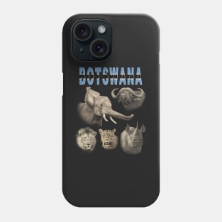 Botswana Big Five Africa Safari Artwork Phone Case