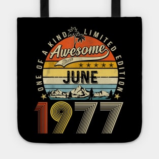 Awesome Since June 1977 Vintage 46th Birthday Tote