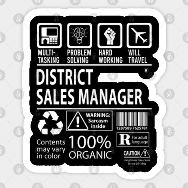 District Sales Manager T Shirt Multitasking Job Gift Item Tee District Sales Manager Sticker Teepublic