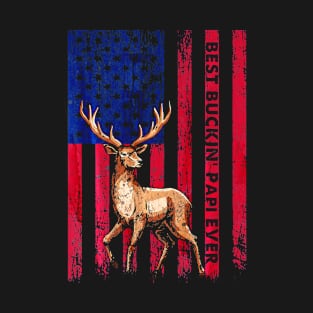 Best Buckin Papi Ever US Flag Hunting T-Shirt