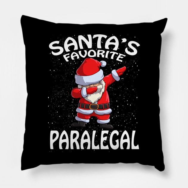 Santas Favorite Paralegal Christmas Pillow by intelus