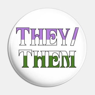 Genderqueer They/Them Pin