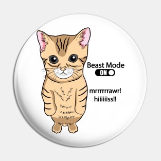 Cute Standing Cat Meme Beast the Mode ON Funny Kitten Meme Pin