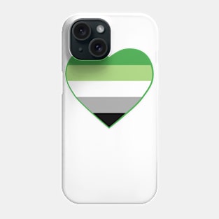 Pride Flag Heart Aromantic Phone Case