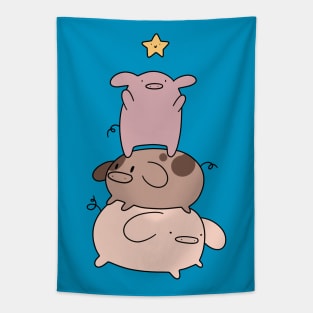 Star and Piggy Pile Tapestry