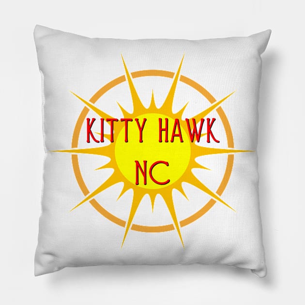 Kitty Hawk, North Carolina Pillow by Naves