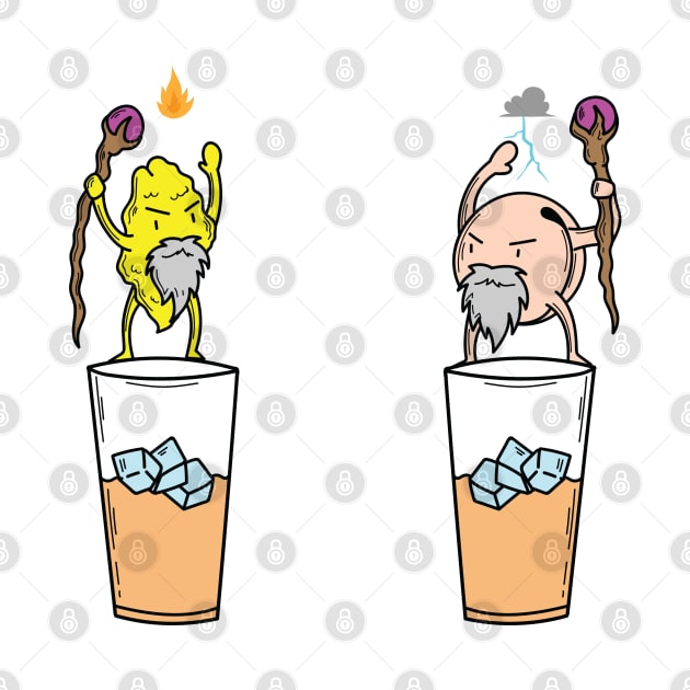 Iced tea lemon vs. peach with special powers by dieEinsteiger