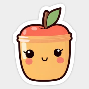 Cool Kawaii Apple with Sunglasses - Nerdy Fruit' Sticker
