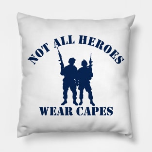 Not All Heroes Wear Capes (navy) Pillow