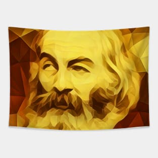 Walt Whitman Golden Portrait | Walt Whitman Artwork 11 Tapestry