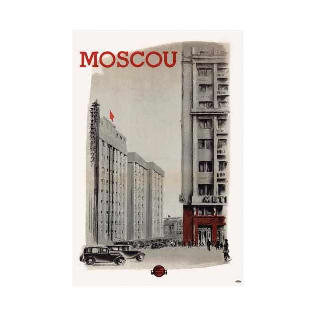 Moscou Moscow USSR Vintage Poster 1936 by vintagetreasure