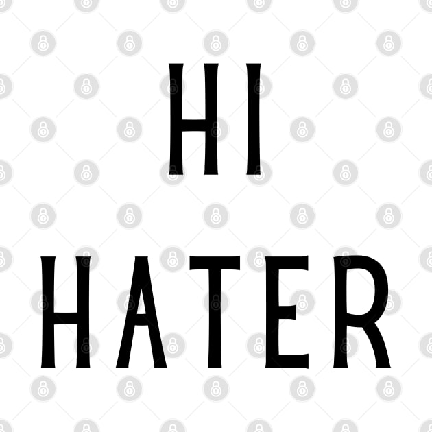 Hi hater bye hater by ms.fits