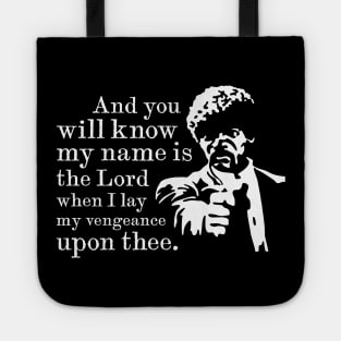 Pulp Fiction "And You Will Know My Name Is The Lord" Ezekiel 25:17 Quote Tote