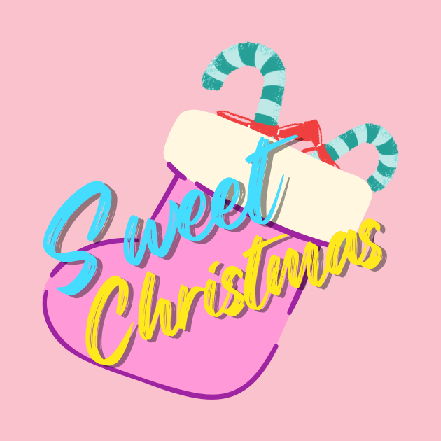 Retro Sweet Christmas and Pink sock by Yenz4289