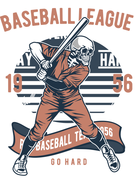 Born to Play Baseball Kids T-Shirt by AtuyaStudio