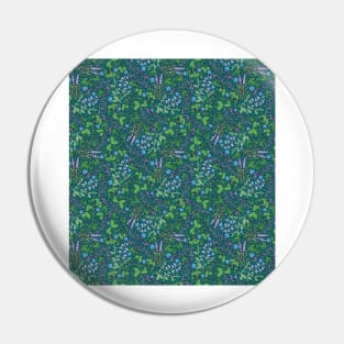 Lavender and lupine with cornflowers on herbal background Pin