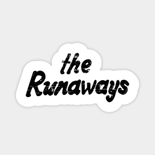 The Runaways Distressed Black Magnet