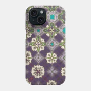 Intricate Purple, Green and Teal Transitional  Pattern - WelshDesignsTP003 Phone Case
