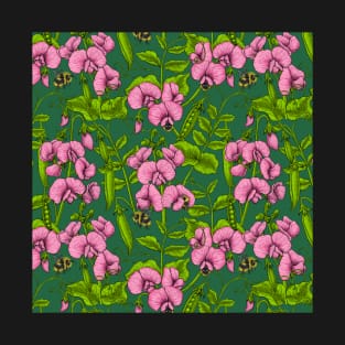 Sweet peas and bumblebees 3 T-Shirt