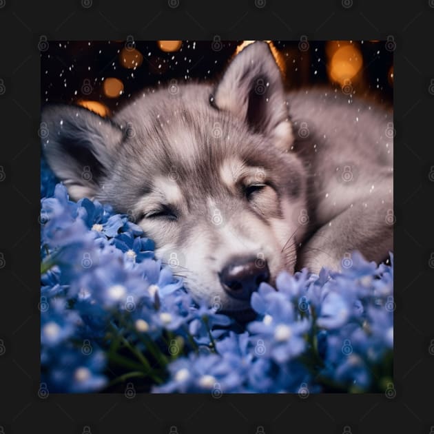 Wolfdog sleeping by Enchanted Reverie