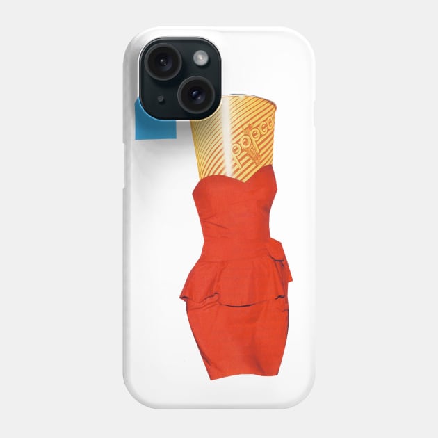 Popcorn Drive In Girl Phone Case by Luca Mainini