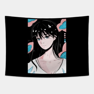 Aesthetic anime girl Tapestry