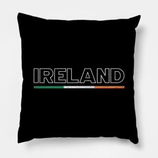 Ireland // Vintage Style Faded Typography Design Pillow