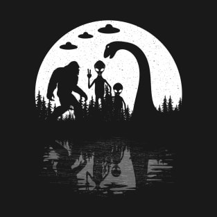 Sasquatch Loch Ness Monster And Aliens T-Shirt