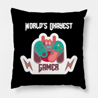 World's Okayest Gamer Pillow