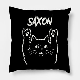 saxon metal cat Pillow