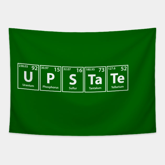 Upstate (U-P-S-Ta-Te) Periodic Elements Spelling Tapestry by cerebrands