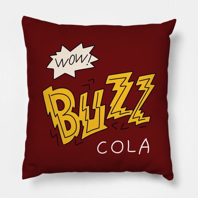 Buzz Cola Pillow by saintpetty