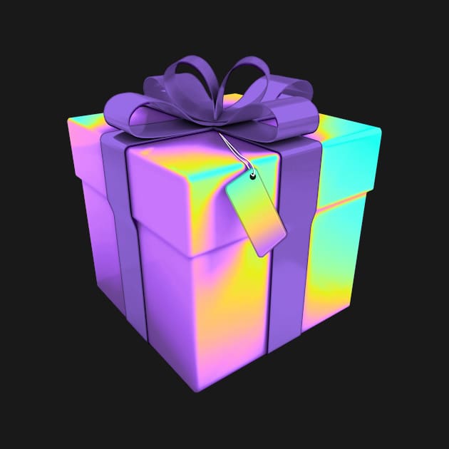 Purple Gift with Tag by dinaaaaaah