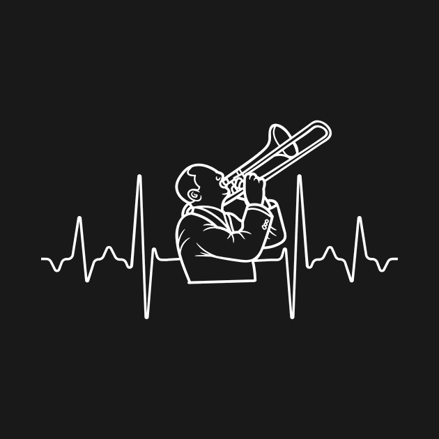 Trombonist Gift Music Heartbeat Trombone by T-shirt_best_