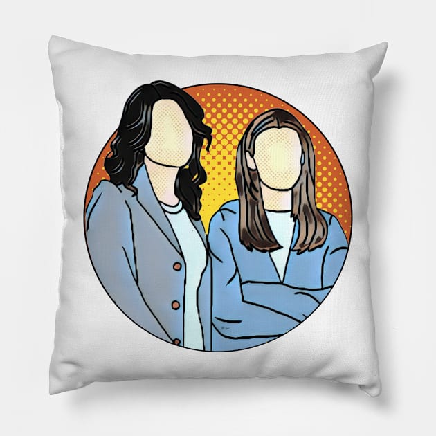 The Girls - Mother and Daughter - When You Lead I Will Follow Pillow by Fenay-Designs