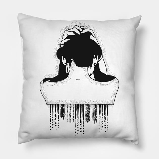 Black & white Elegant Art 14 Pillow by Frajtgorski