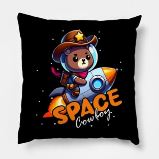 Space Cowboy Bear Pillow