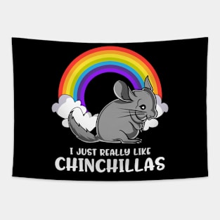 I Just Really Like Chinchillas Cute Pet Gift Tapestry