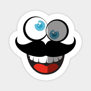 funny comic cartoon face Magnet