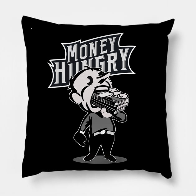 Money Hungry Pillow by DynamicGraphics