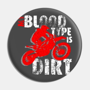 Motorcross Blood Type Shirt Pin