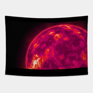 The Sun's Surface Close-Up - Pink Tapestry