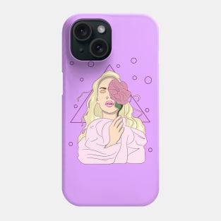 Woman with flower Phone Case