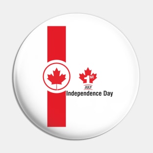 1st July Canada Independence Day Pin