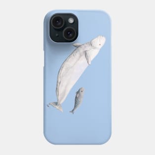 Beluga and baby beluga Phone Case