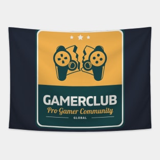 Gamer Club Cool Retro Design Gift for Gamers Tapestry