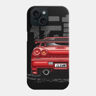 Monster Skyline GTR R34 (Candy Red) Phone Case