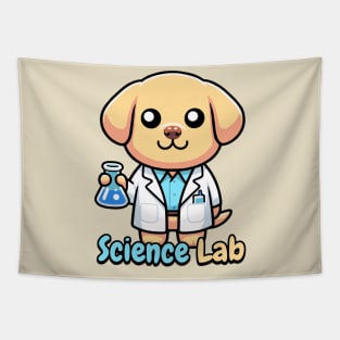 Science Lab Cute Science Dog Pun Tapestry